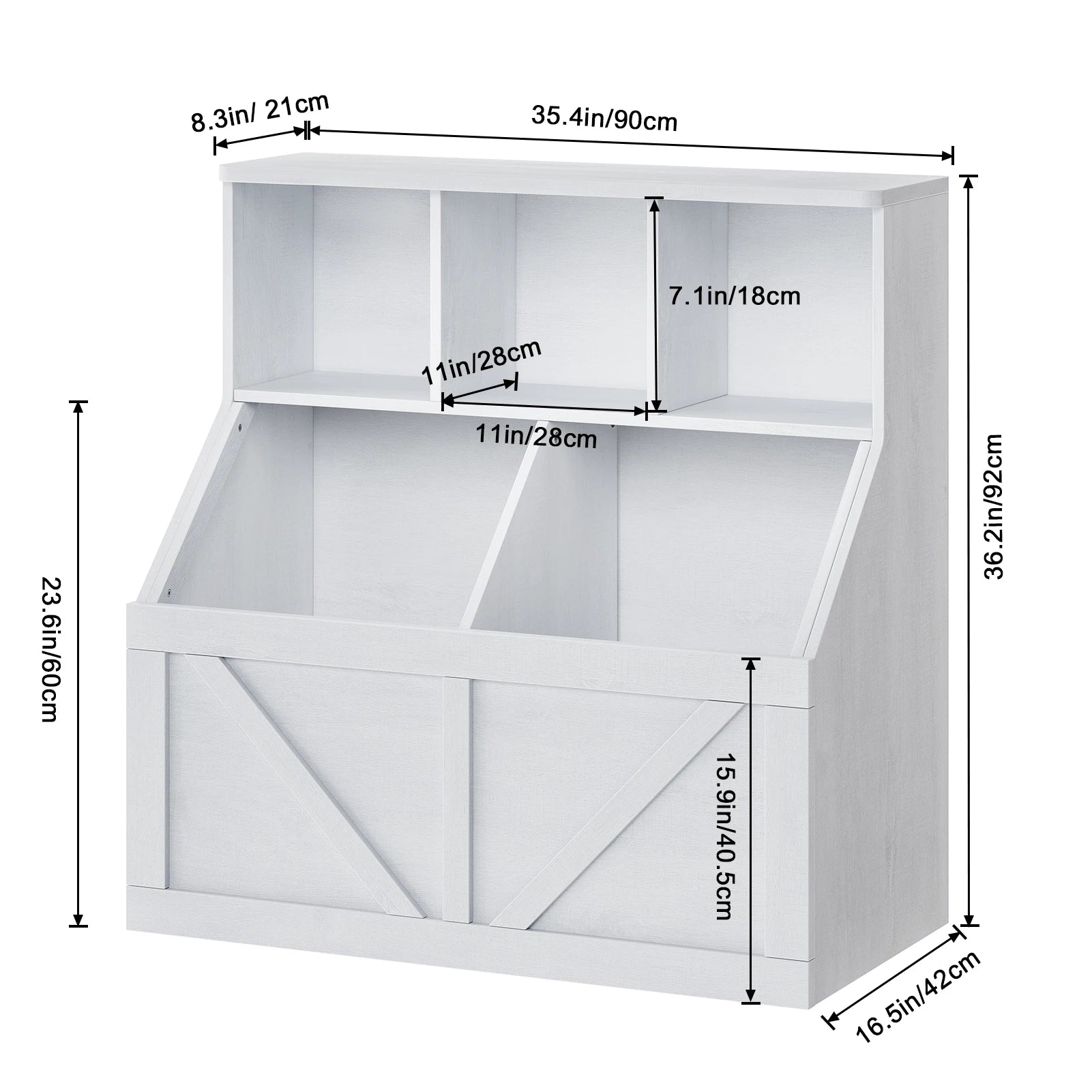 Kids Toy Storage Organizer With Bookshelf Anti-Tip Toddler Toy Cabinet Versatile Cube Shelves And Storage Bins For Playroom