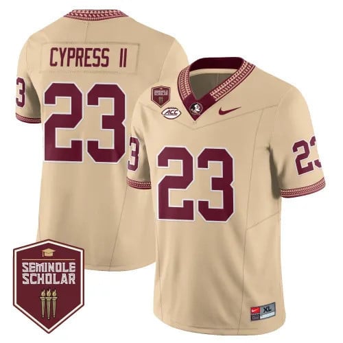 Menâs Florida State Seminoles Football Vapor Gold Jersey â Seminole Scholar â All Stitched